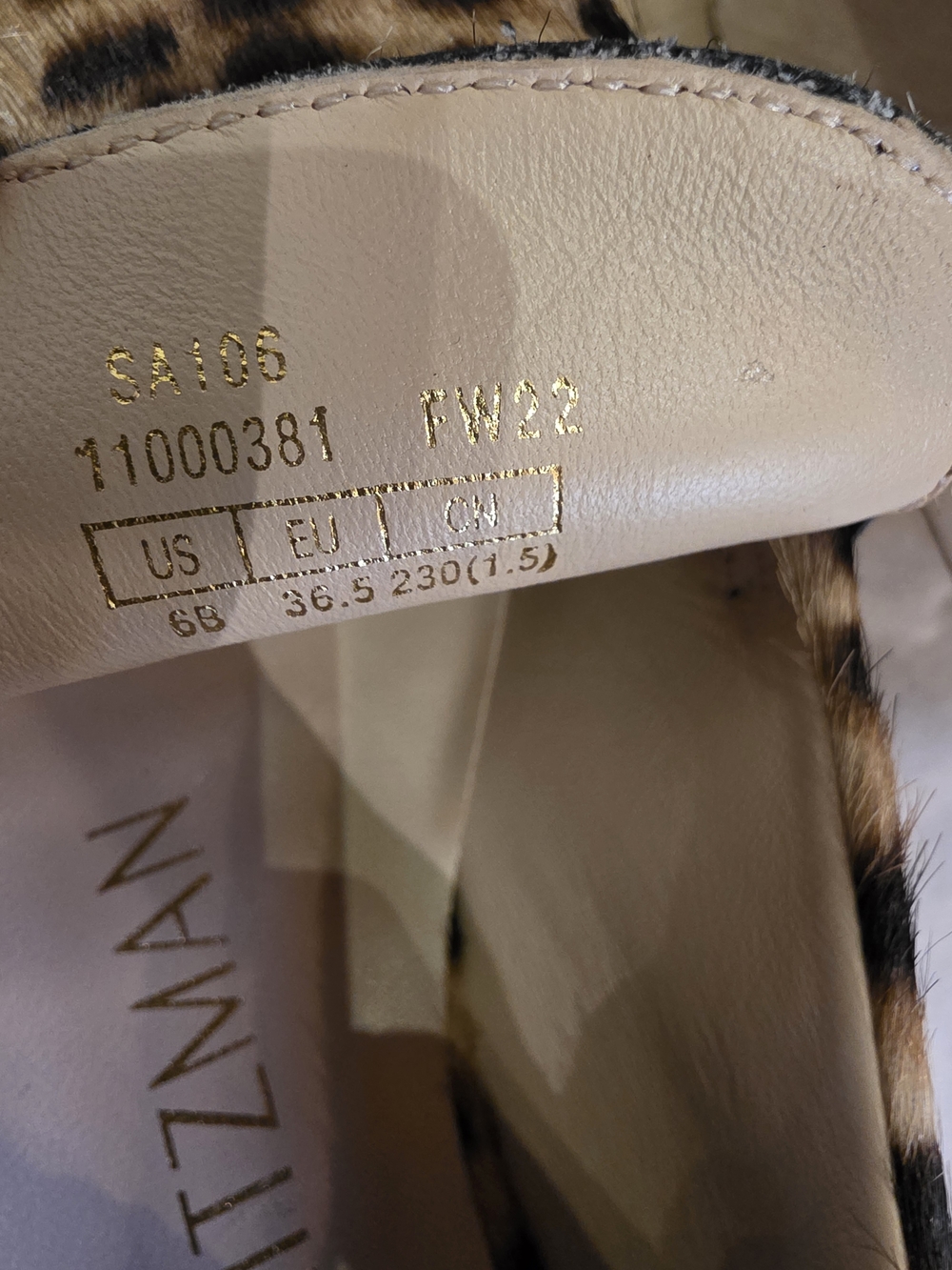 Stuart Weitzman Leopard Pony Hair Penny Loafers in Brown and Bege.Size 6.5 - Picture 6 of 9